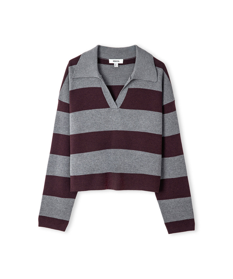 Ipekyol Color-Block Knit Sweater Grey