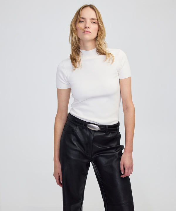 Ipekyol High-Neck Knit Top Ecru