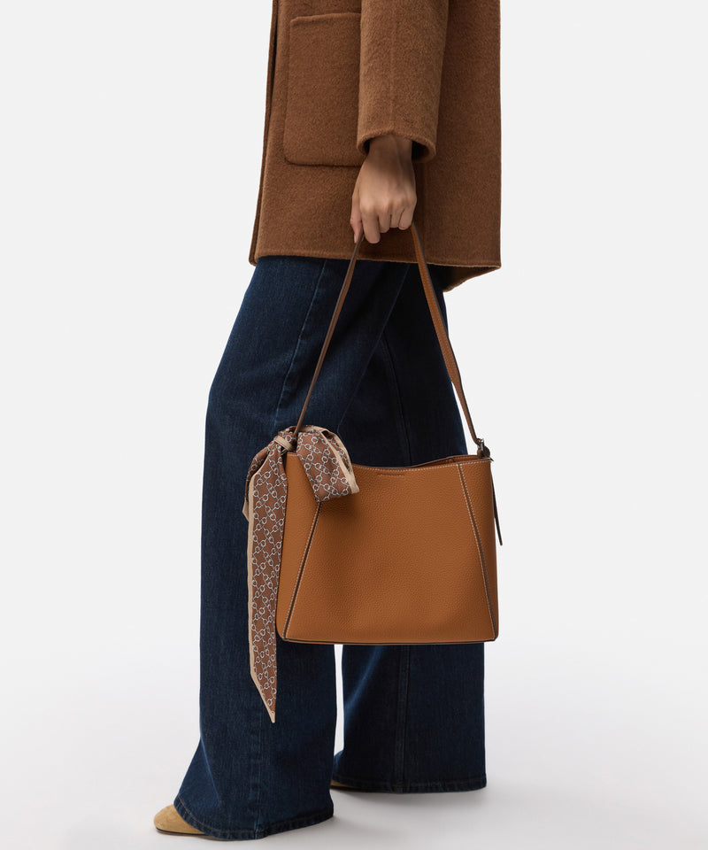Ipekyol Bucket Bag With Scarf Brown