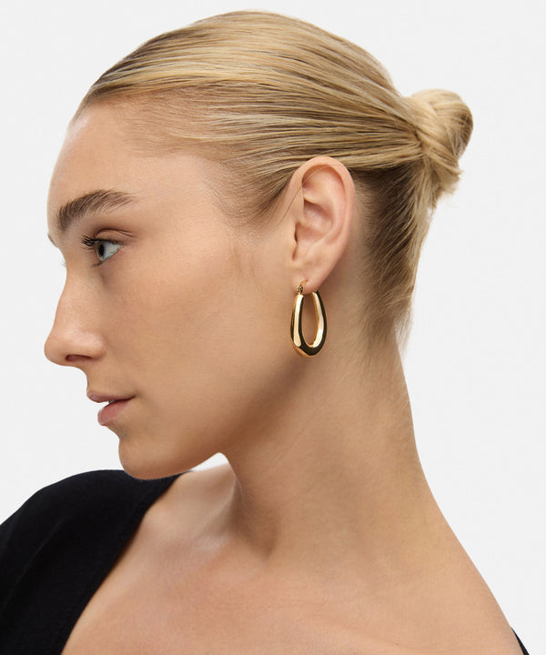 Ipekyol Metal Oval Earrings Gold