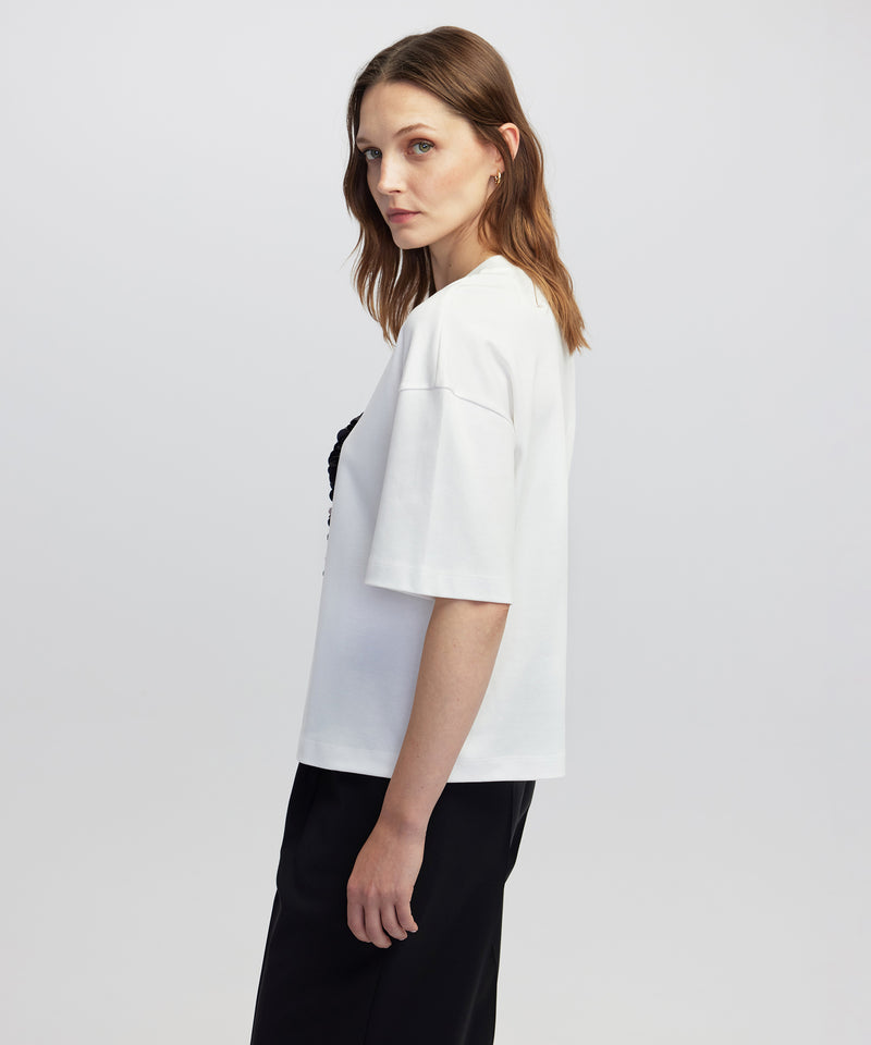 Ipekyol Printed T-Shirt With Sequins White