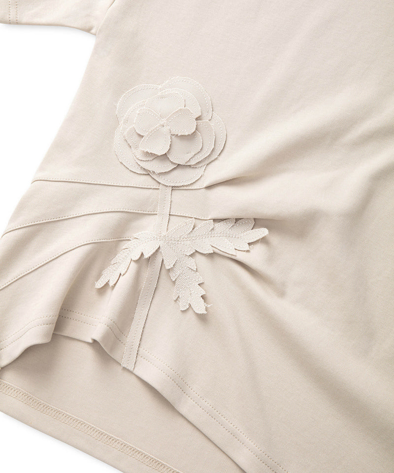 Ipekyol Floral Applique T-Shirt Cream