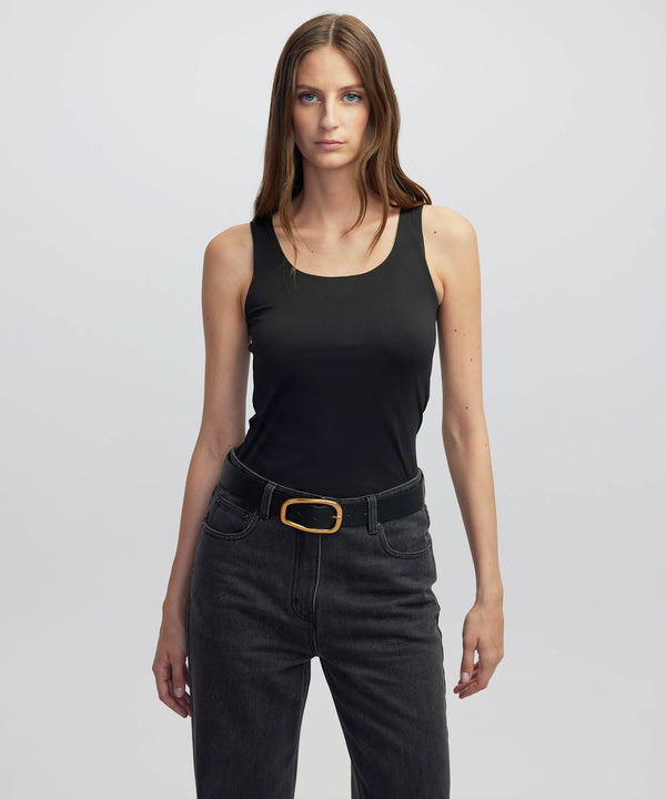 Ipekyol Square Neck Tank Top Black