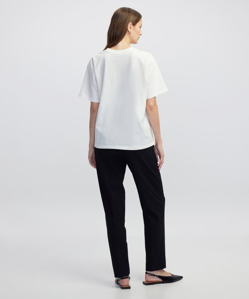 Ipekyol Crew Neck Basic T-Shirt Ecru