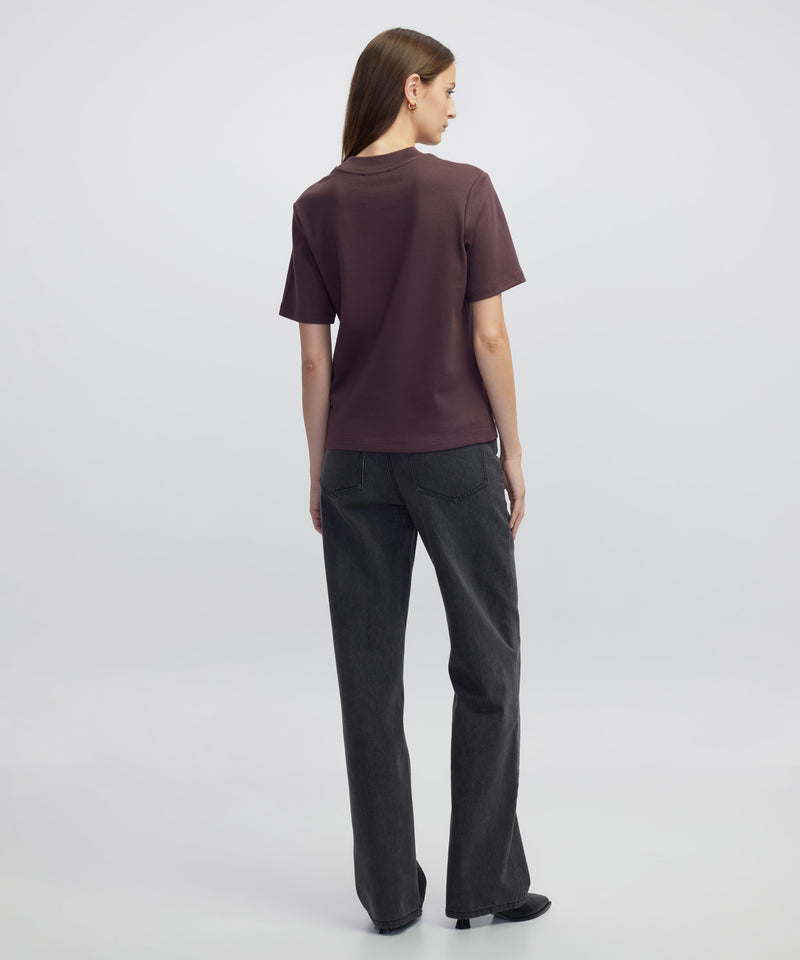 Ipekyol Relaxed Fit Basic T-Shirt Bordoux