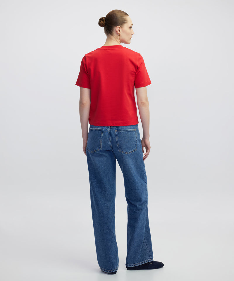Ipekyol Basic Slim Fit T-Shirt Red