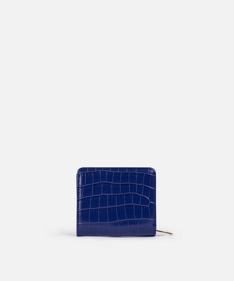 Ipekyol Croc-Effect Wallet Navy