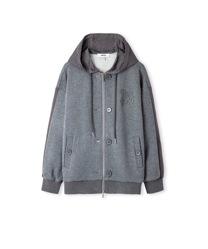Ipekyol Monogram Patch Sweatshirt Grey Melange