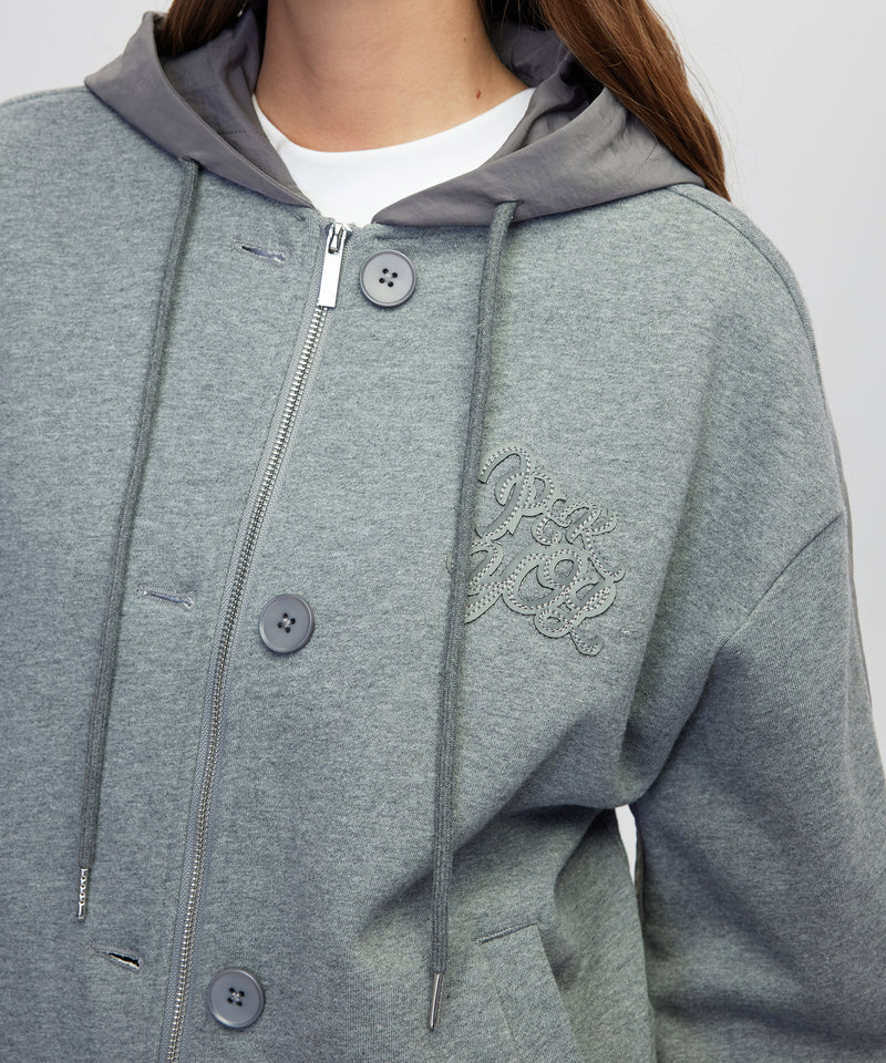 Ipekyol Monogram Patch Sweatshirt Grey Melange