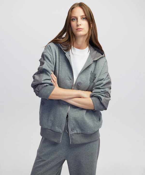 Ipekyol Monogram Patch Sweatshirt Grey Melange