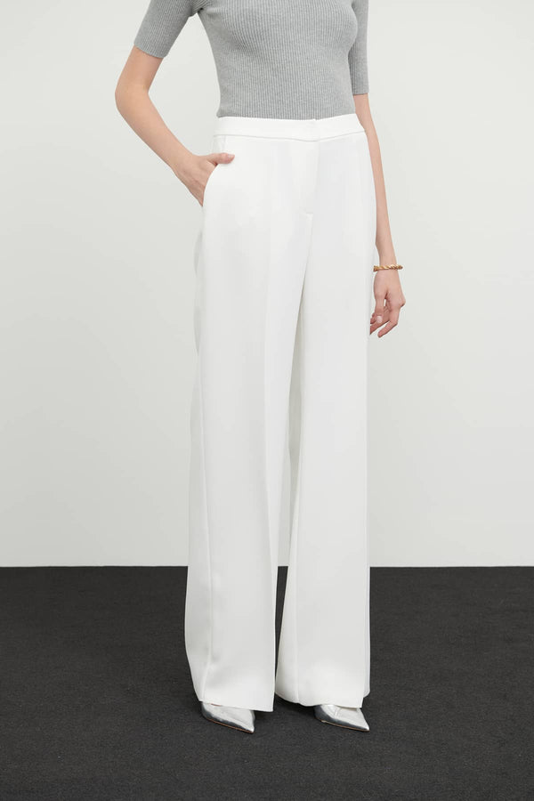 Roman Solid Formal Trousers Off White