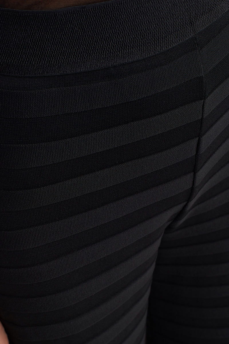 Nu Stripe Detailed Knit Trousers Black
