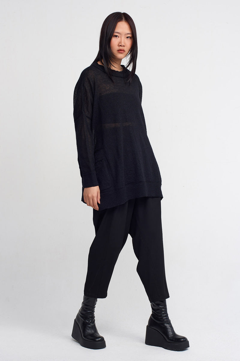 Nu Lightweight Knit Sweater Black