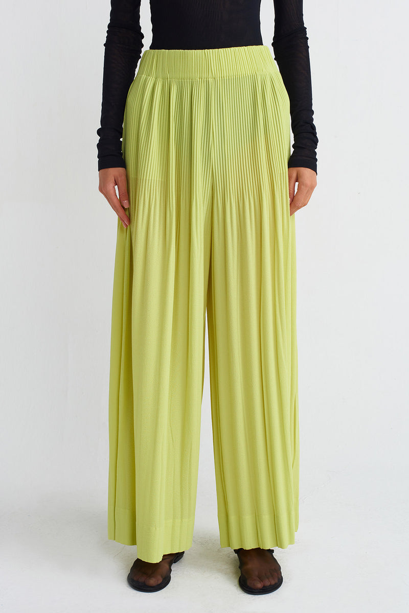 Nu Pleated Trousers Lime