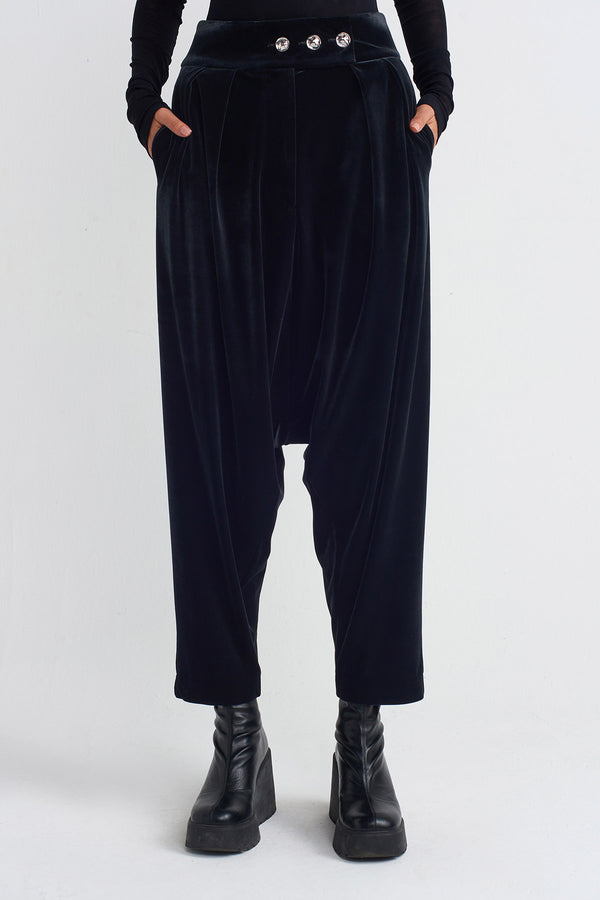 Nu Velvet Elegant Trousers Black