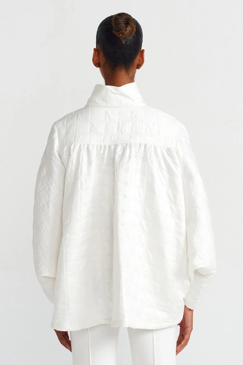 Nu Checked Jacquard Jacket White