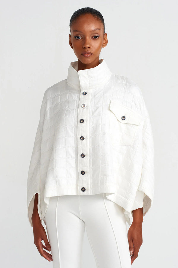 Nu Checked Jacquard Jacket White