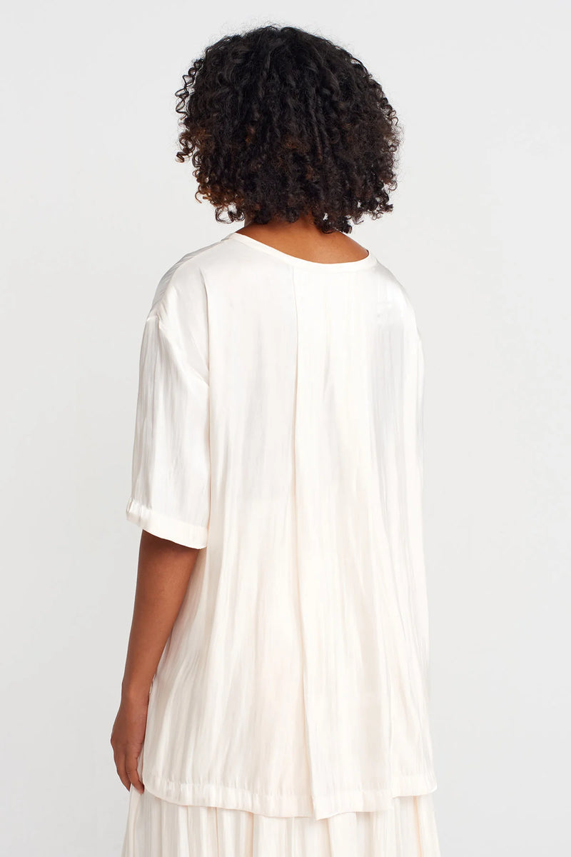Nu Shiny Stylish T-Shirt Ecru