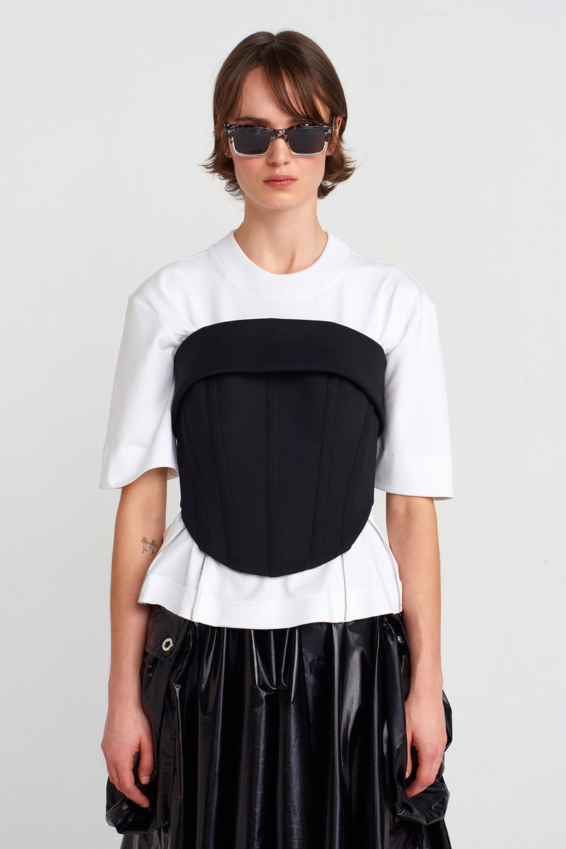 Nu Strapless Corset Bustier Black