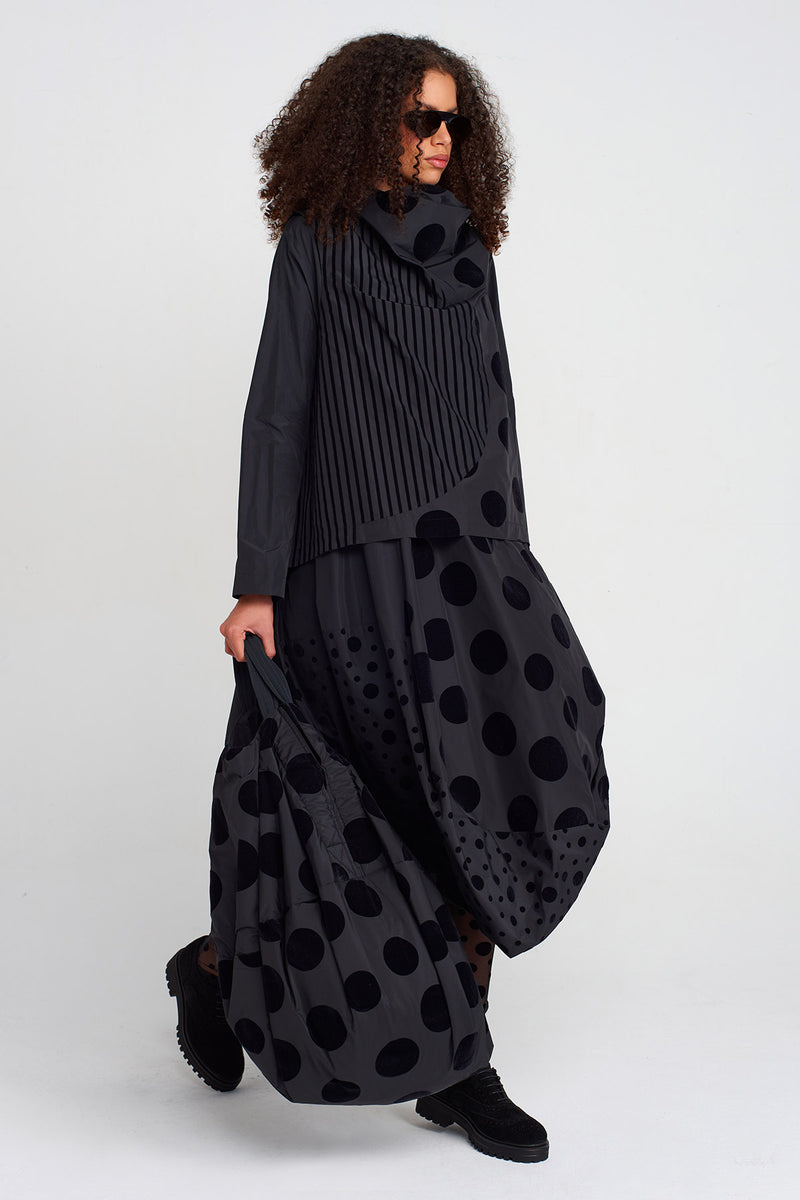 Nu Velvet Polka-Dot And Stripe Taffeta Blouse Multi Color