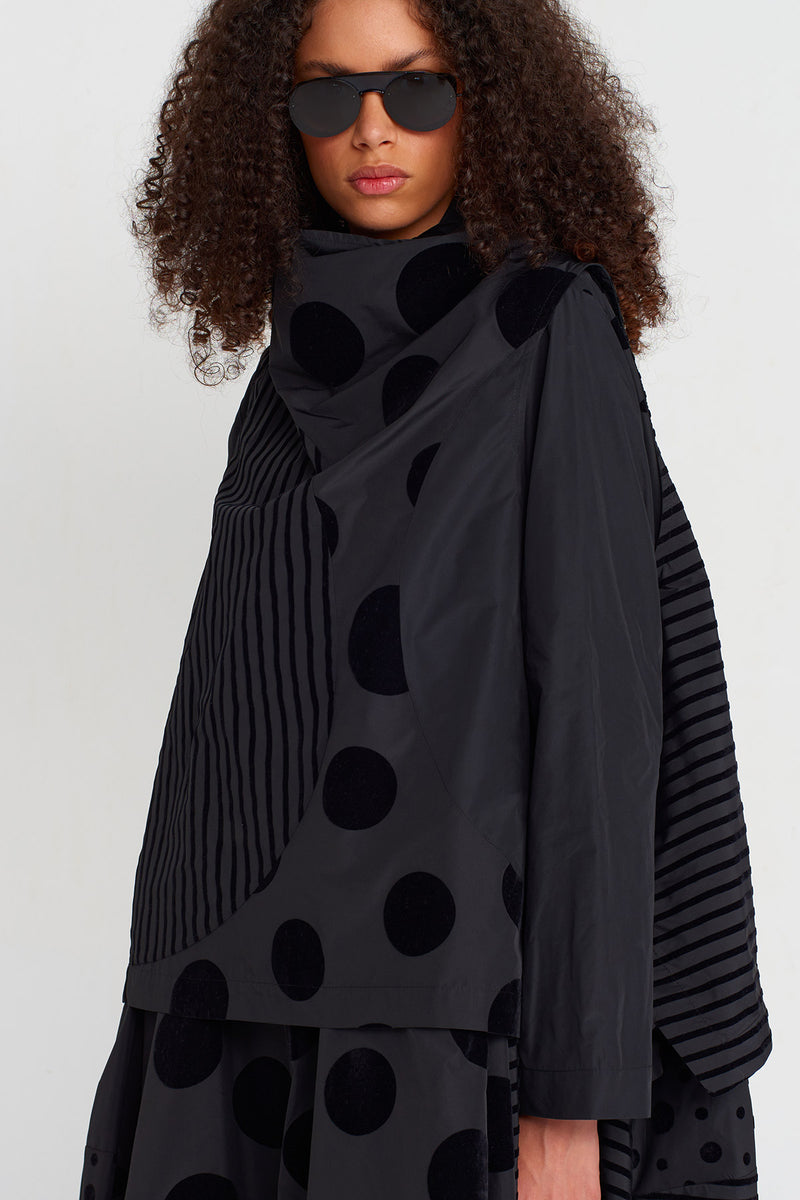 Nu Velvet Polka-Dot And Stripe Taffeta Blouse Multi Color