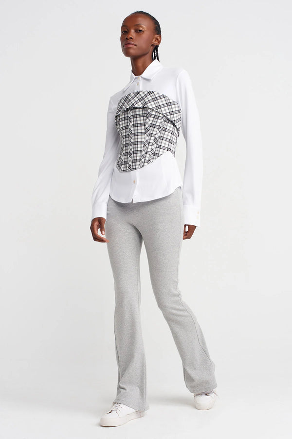 Nu Relaxed Fit Shirt With Waist Shaping Off White