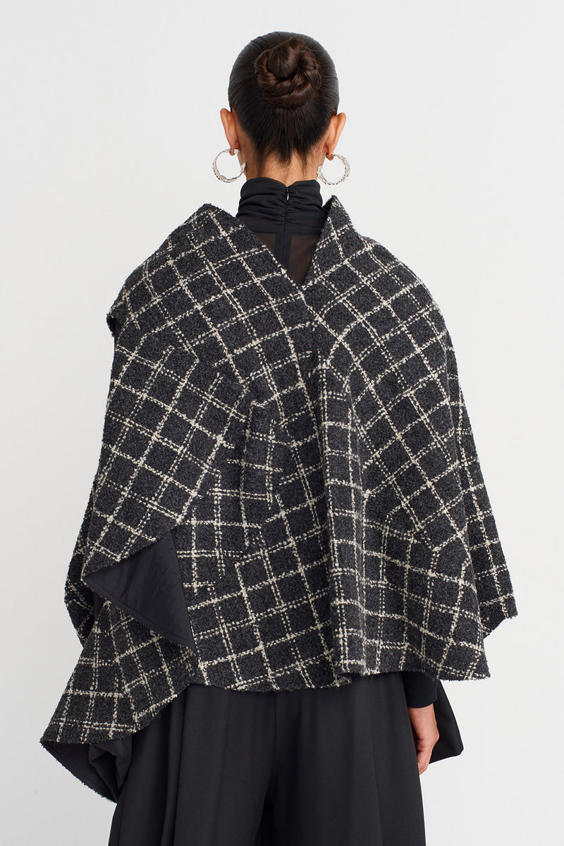 Nu Asymmetric Plaid Vest Grey/White