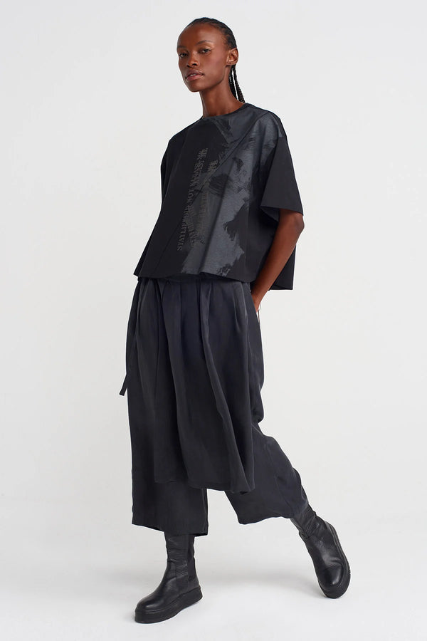 Nu Printed Basic T-Shirt Black