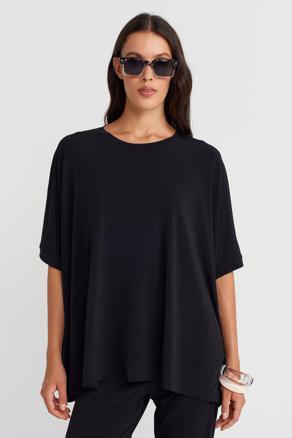 Nu Draped Jersey T-Shirt Black