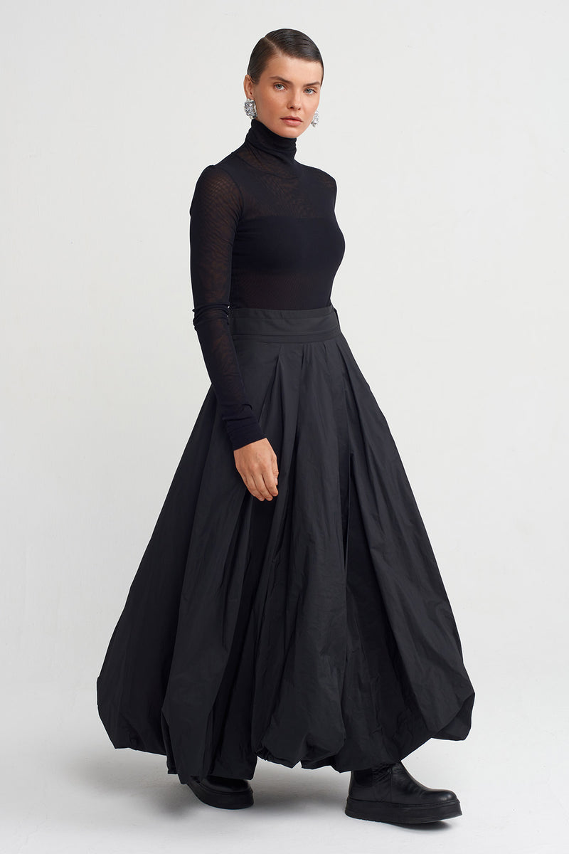 Nu Taffeta Balloon Skirt Black
