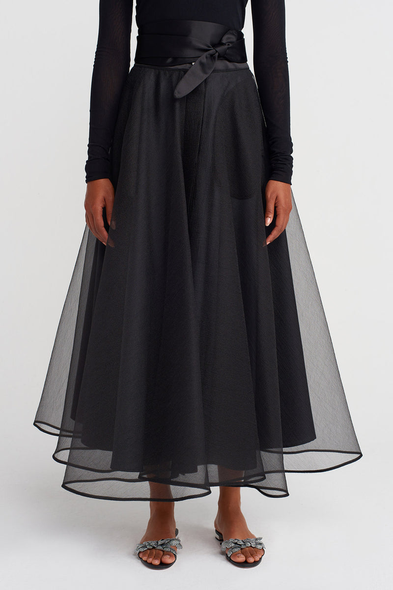 Nu Organza Puffy Skirt Black