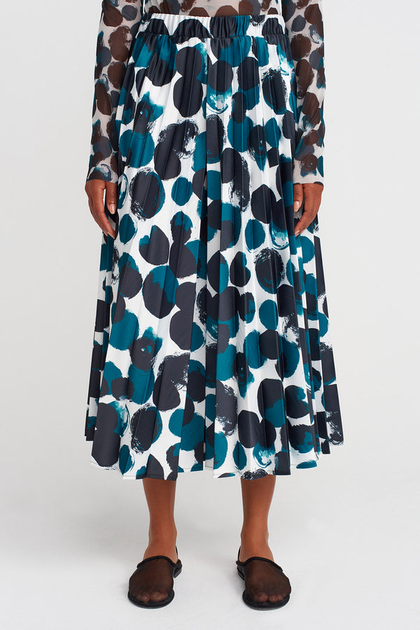 Nu Patterned Pleated Trousers Multi Color