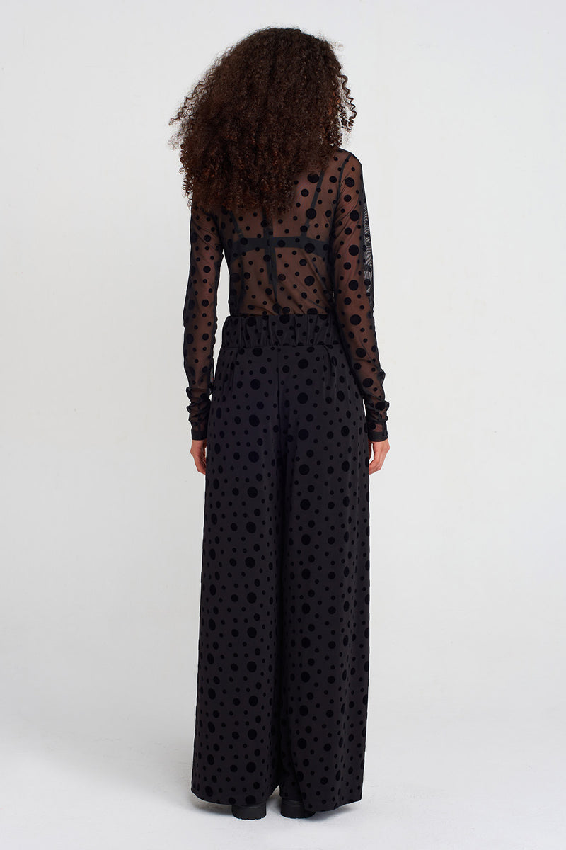 Nu Velvet Polka-Dot Jersey Trousers Multi Color