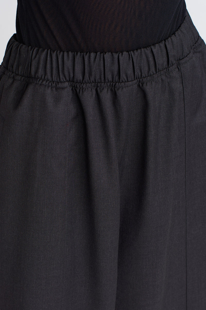 Nu Asymmetrical Hem Loose Trousers Anthracite