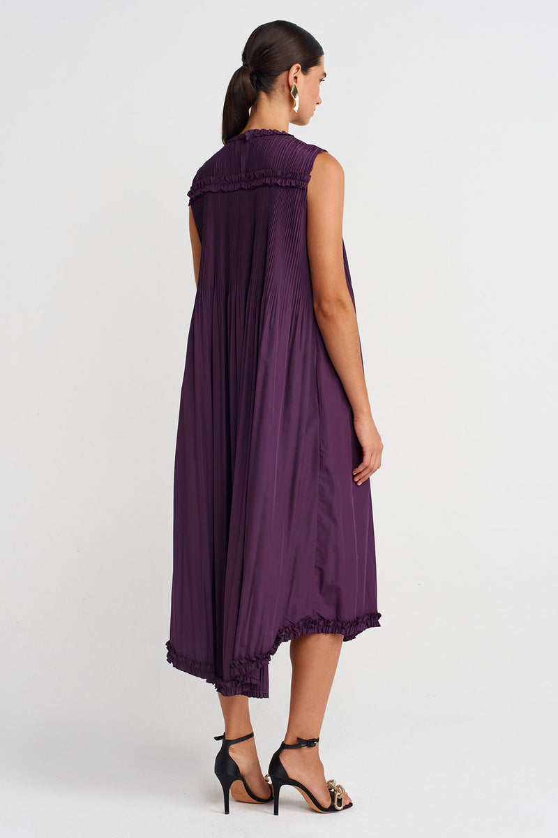 Nu Sleeveless Taffeta Dress Violet