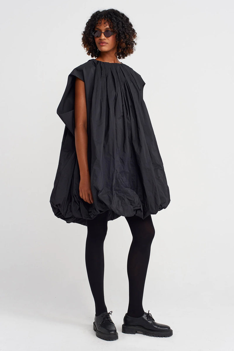 Nu Taffeta Balloon Dress Black