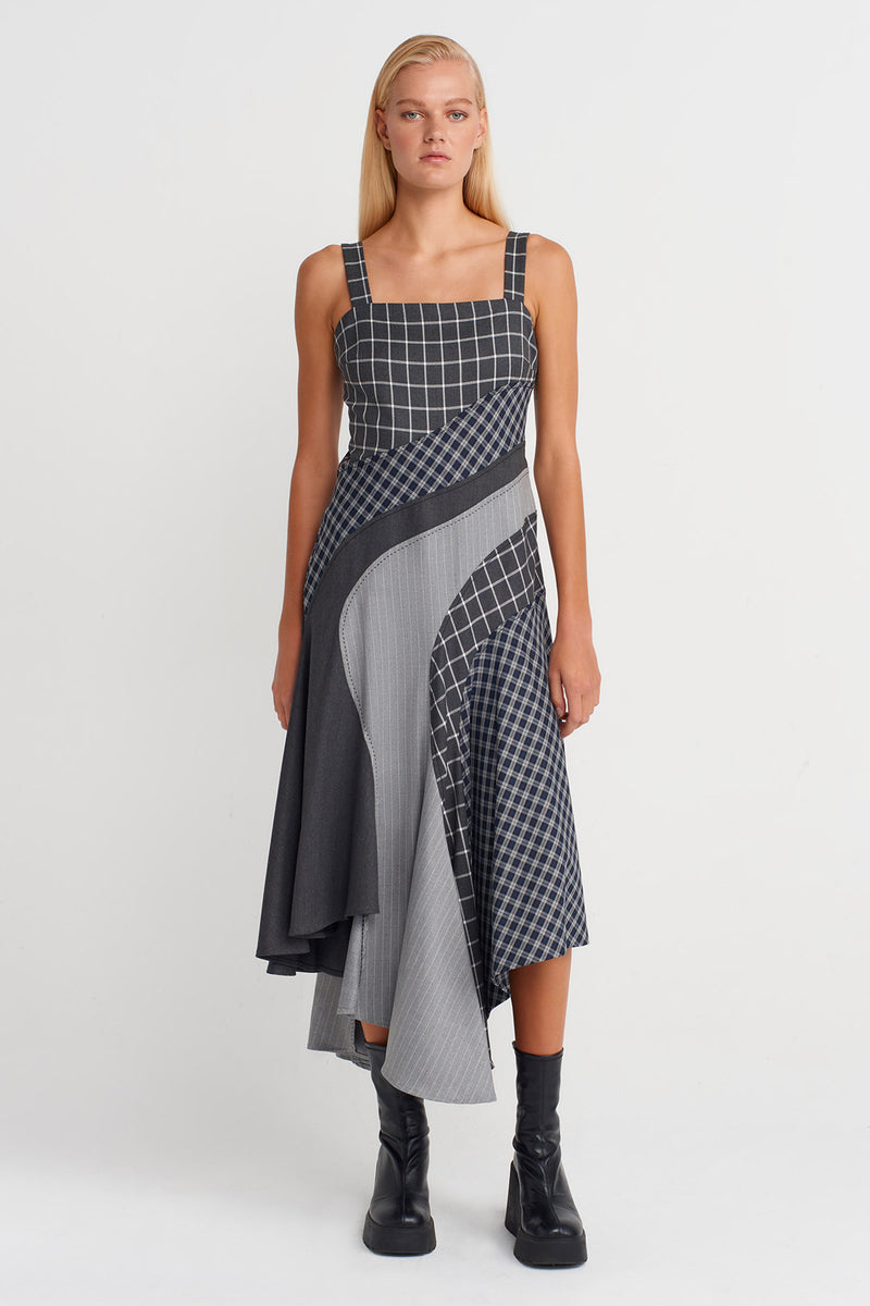 Nu Plaid Strappy Dress Multi Color