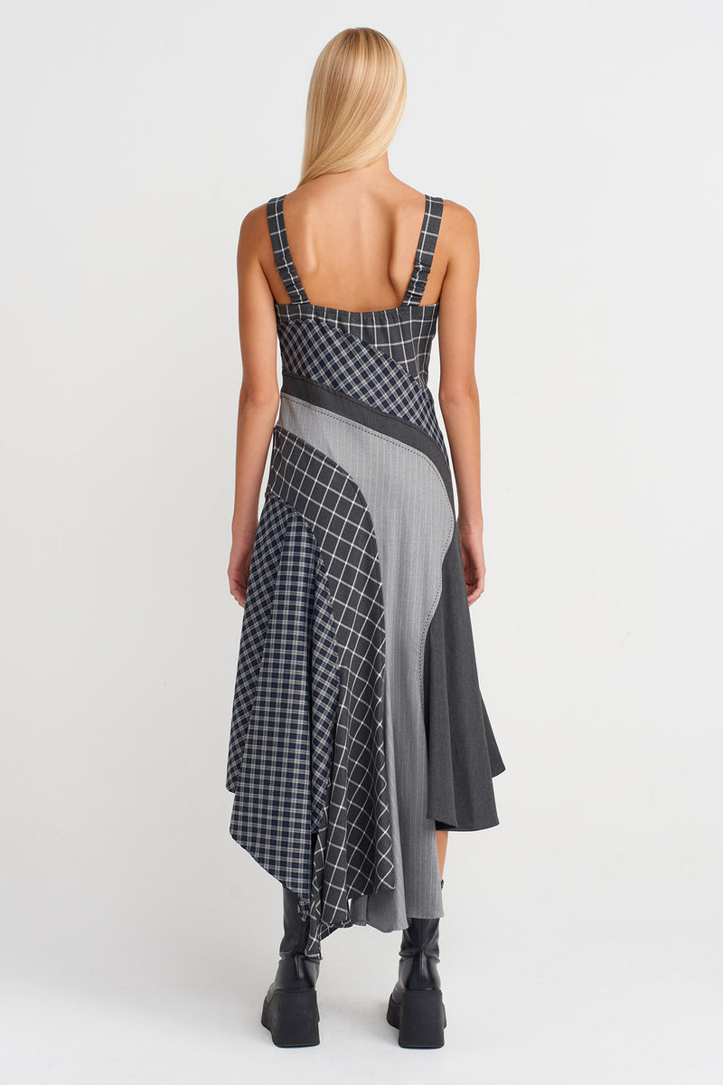 Nu Plaid Strappy Dress Multi Color