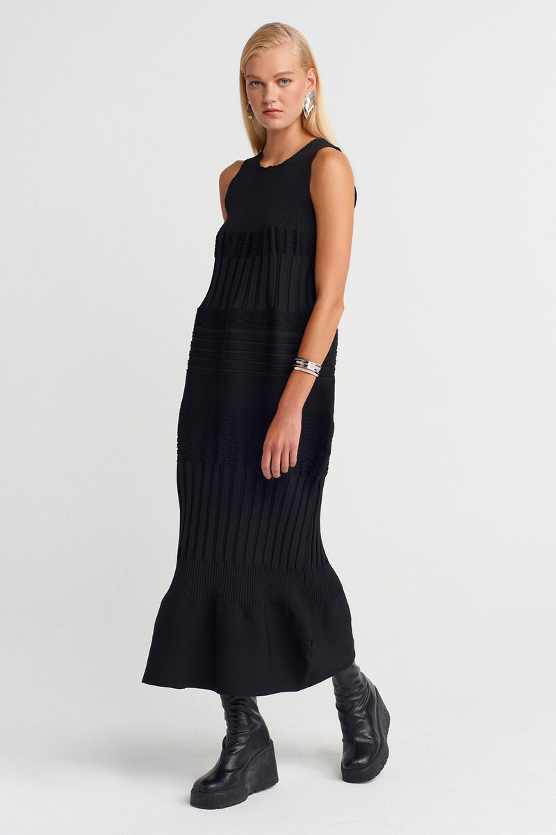 Nu Knitted Long Dress Black
