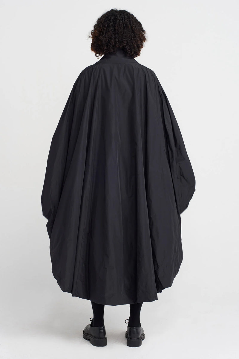 Nu Taffeta Balloon Cape Black