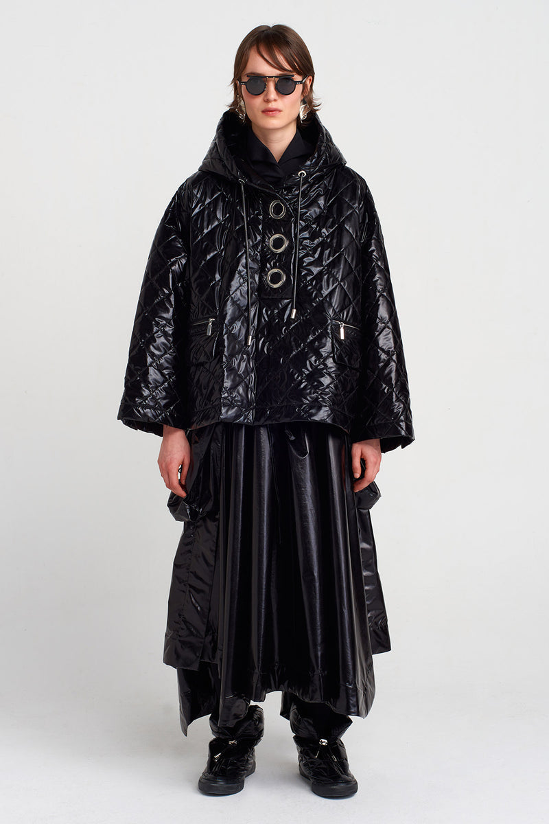 Nu Oversize Quilted Sweater Black