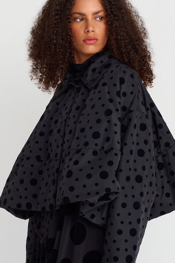 Nu Velvet Polka-Dot Short Jacket Multi Color