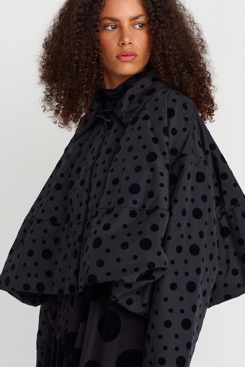 Nu Velvet Polka-Dot Short Jacket Multi Color
