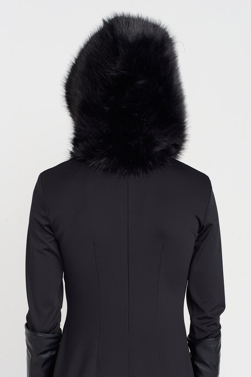 Nu Faux Fur Hood Black