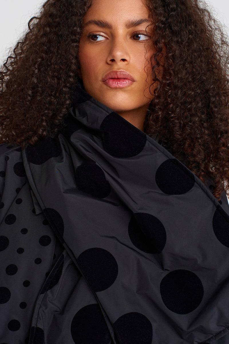 Nu Velvet Polka-Dot Taffeta Scarf Multi Color