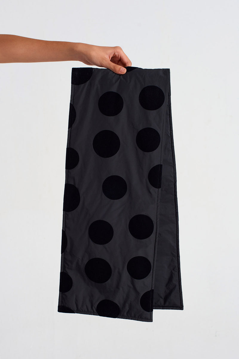 Nu Velvet Polka-Dot Taffeta Scarf Multi Color