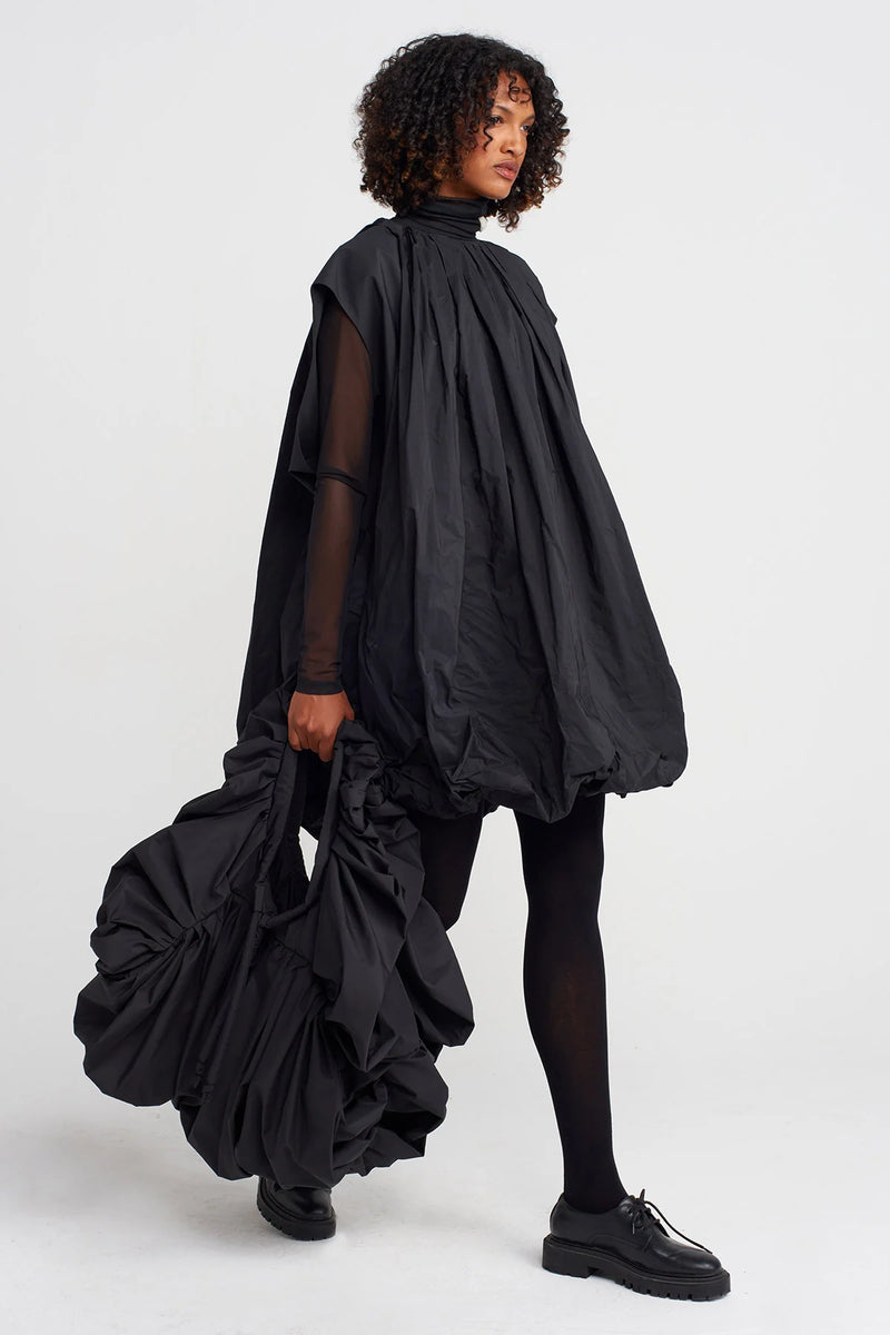Nu Taffeta Balloon Handbag Black