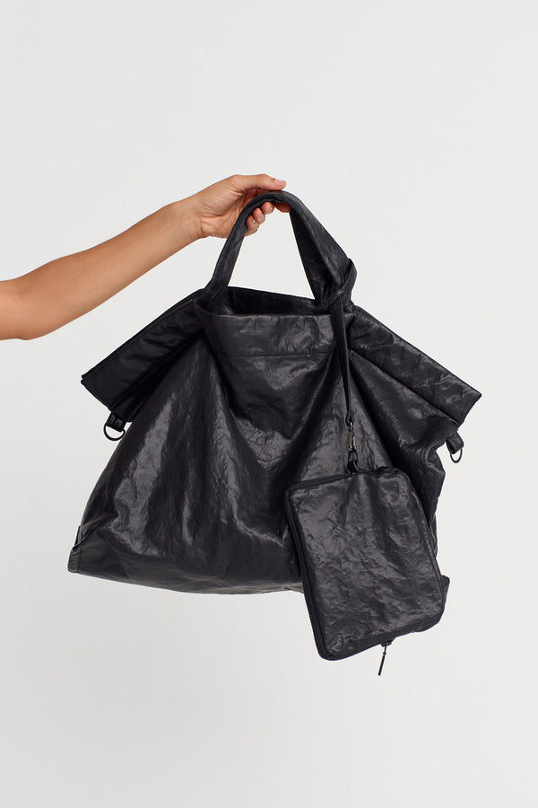 Nu Oversized Leather Bag Black