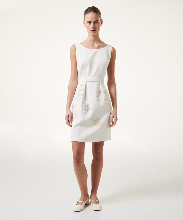 Machka Embroidered Mini Dress Off White