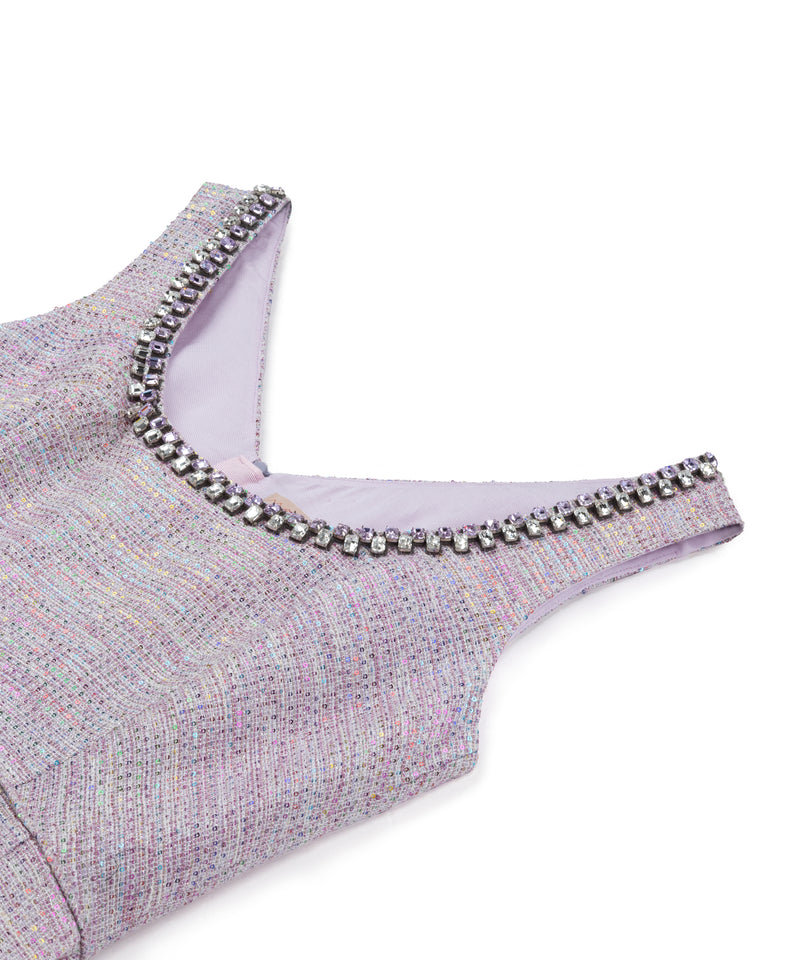 Machka Sequined Tweed Dress Lilac